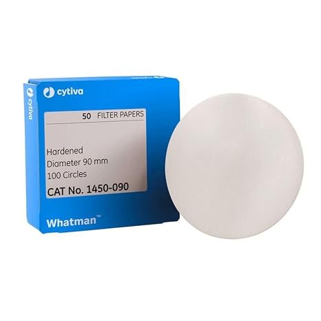 Whatman 1450-070 Hardened Low Ash Quantitative Filter Paper, 7.0cm Diameter, 2.7 Micron, Grade 50 (Pack of 100)