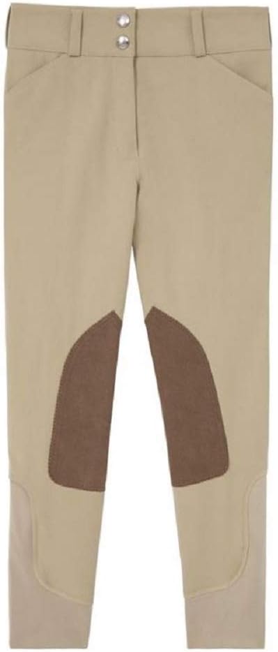 Dover Saddlery Girls' Wellesley Competition Knee-Patch Breech, Size