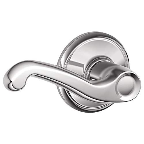 Schlage F10 FLA 625 Flair Passage Lever, Polished Chrome