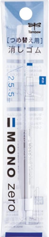 Tombow Mono Zero Kalem Silgi Yedeği, Yassı Uç, Beyaz,
