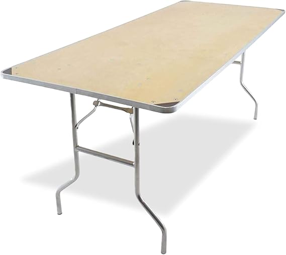 EventStable TitanPRO Birchwood Folding Table, 6 ft x 30 in 5-Pack