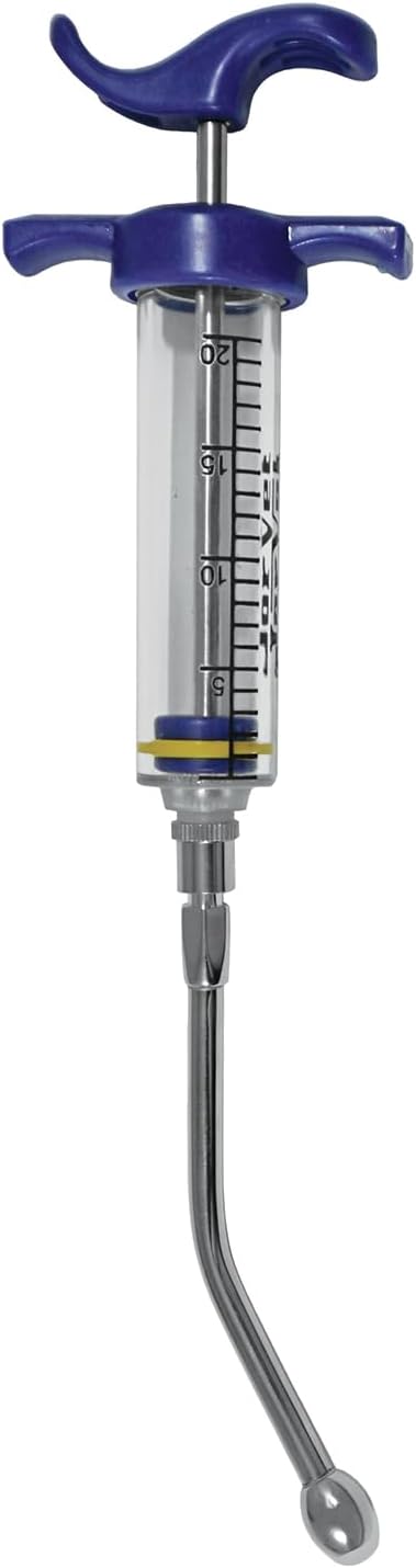 JorVet Oral Drencher Kit for Sheep & Goats | Extra O-Ring, and Dose Adaptor | Reliable Tool for Administering Oral Treatments to Small Ruminants | Complete Set with 20cc Nylon Syringe