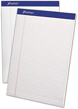Perforated Writing Pad, 8 1/2 x 11 3/4, White, 50 Sheets, Dozen