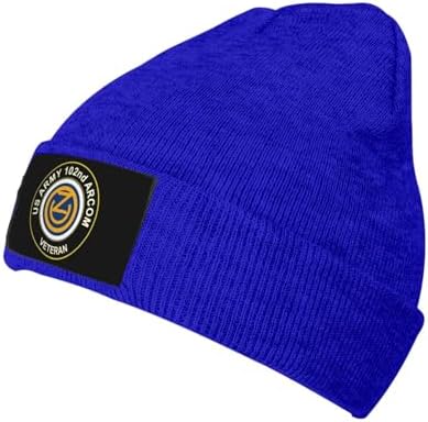 US Army Veteran 102nd ARCOM Beanie for Men Beanie Hats Warm Winter Knit Caps Soft Ski Hat