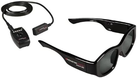 MonsterVision Max 3D Eyewear System with Active Sync - Glasses and Transmitterer Kit for Active 3D