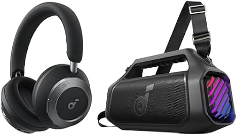 soundcore Boom 2 Plus Outdoor Speaker & Space One Pro Wireless Headphones (Bundle)