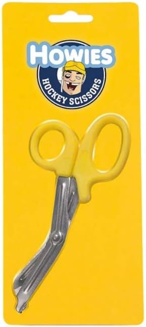 Howies Hockey Tape Scissors - 6 Heavy-Duty Stainless Steel Scissors for Hockey Tape, Athletic Training, Medical Use Black (Yellow)