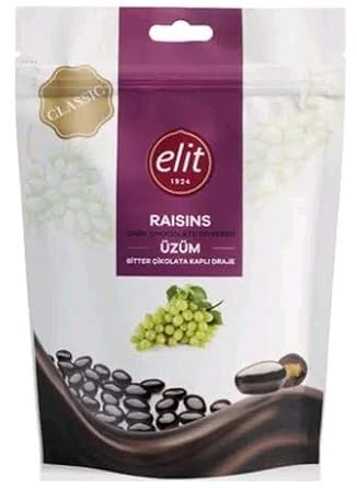 ELIT Dark Chocolate Covered Raisins Dragee - 1 Pack