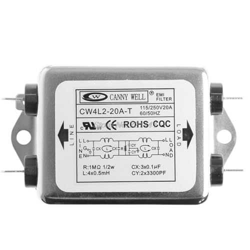2025 New for Ac 220V 5060 Hz Power EMI Filter CW4L2-20A-T Monophasic Enhanced Arrival High Reliable Electronic Component, Precision, Stable Performance