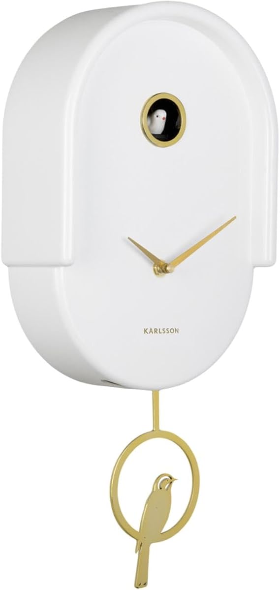 Karlsson Wall Clock 'Cuckoo Tweet' - WHITE (KA6069WH)