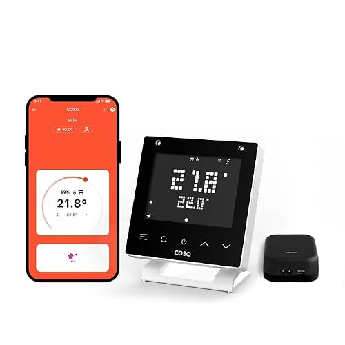 Cosa Smart Room Thermostat v5, Wi-Fi Wireless Combi Boiler and Air Conditioning Control, White