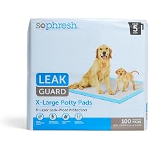 Petco Brand - So Phresh X-Large Leak Guard Quilted Potty Pads, Count of 100, Off-White