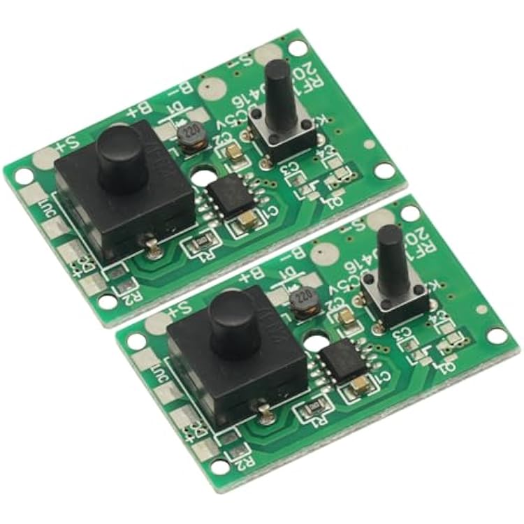 2Pcs 1.2V Solar Lamp String Control Board Circuit Board with Switch Solar Street Light Control Panel Solar Light Controller Module