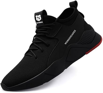 SUADEX Steel Toe Shoes for Men Women Lightweight Safety Work Sneakers for Construction Indestructible Breathable
