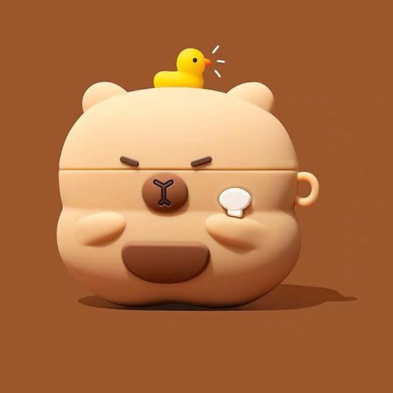 Cute Cartoon Designed for AirPods 4 Case and AirPods 4th Generation Case with Active Noise Cancellation (2024) Protective Cover with Carabiner Keychain
