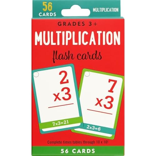 Multiplication Flash Cards 56 cards, Grades 3 and up Hardcover July 22, 2021