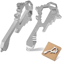 Herda Keychain Multitool EDC Tool with 17+ Functions Gifts| Small Bottle Opener keychain with Screwdriver,Wrench,and Box Cutter for Travel,Outdoor,Everyday Use Gifts for Men Dad GiftsTSA Safe
