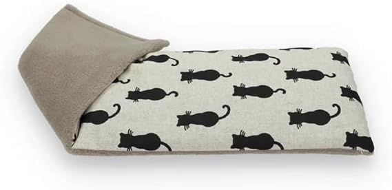 Soothing Microwavable Wheat Bag Unscented - Black Sitting Cats