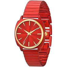 34MM Women Square Watch Metal Bracelet with Jewelry Clasp Easy to Read Waterproof Watch