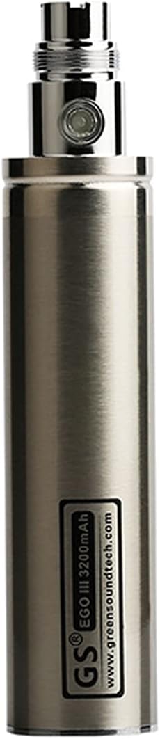 GreenSound GS Ego III 3200mAh Quality Battery E Cig Rechargeable Pen Batteries Nicotine Free Empty Device (Silver)