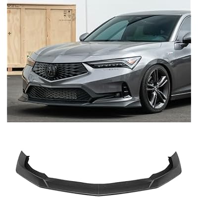 Replacement for 2023-Present Acura Integra DE4 Models | EOS Performance Package Front Bumper Lower Lip Splitter ABS Plastic - Matte Black