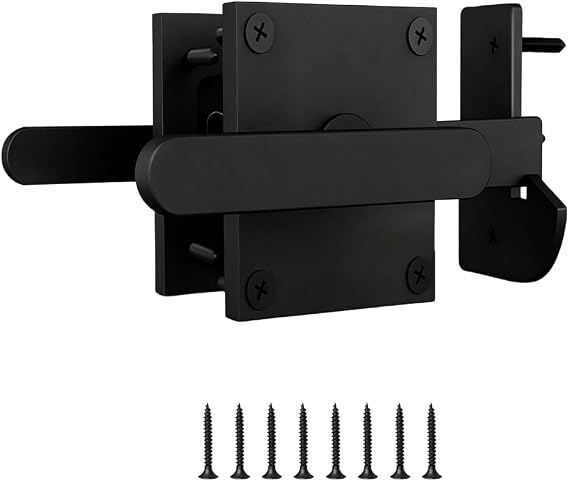 Double Sided Gate Latch, Aluminum Heavy Duty Garden Gate Latch, Left Handed