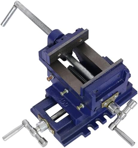 Cross slide vise, Drill Press Vise 3inch 4inch 5inch 6inch,drill press metal milling 2 way X-Y,benchtop wood working clamp machine (4inch)