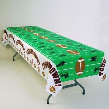 Touchdown Football Field Plastic Tablecloth 54" x 108"