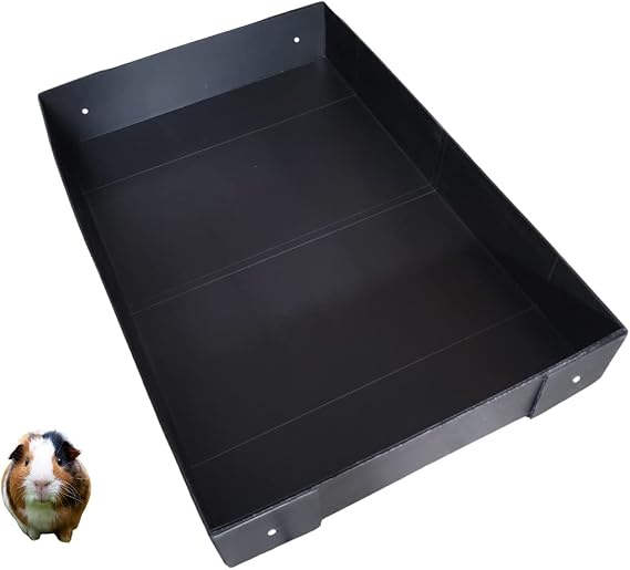 Corrugated Plastic Cage Liner Base for Guinea Pig C&C Cage - for use with 13.8" Grids ONLY! NOT Measured by Feet- Used with Grid Cages for Guinea Pigs, Hedgehogs, and Rabbits (2x3, Black)