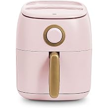 Daash Ceramic Tasti-Crisp Express Air Fryer 2.6QT, Oil-Free Cooking, Adjustable Timer, Non-Stick Ceramic Coating, Compact Size for Small Kitchens, Fast Heating for Fries, Chicken Blush