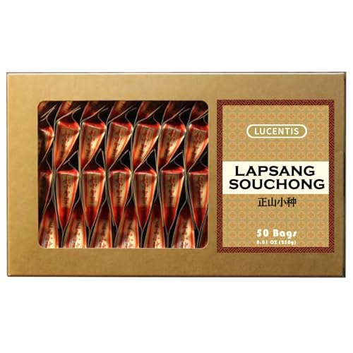 Lapsang Souchong Black Tea  50 Teabags, 8.81oz 250g Longan Fragrance, Smooth & Mellow