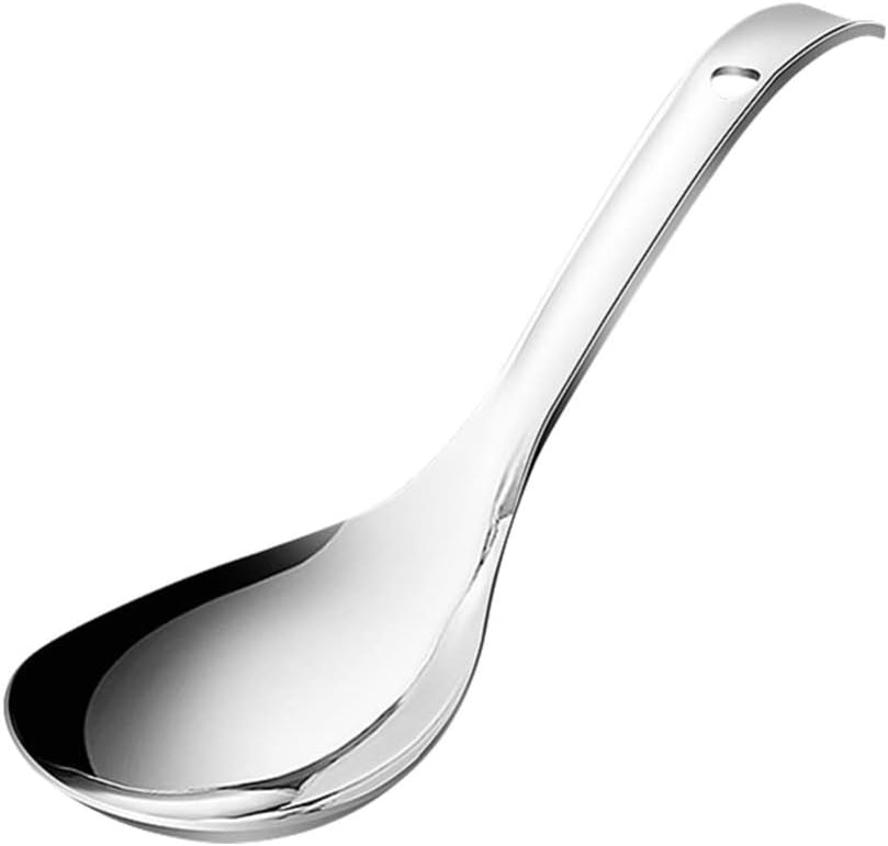 Cabilock Stainless Steel Rice Spoon - Lightweight Kitchen Utensil for Serving Fluffy Rice and Rustproof Design Ideal for Home Cooking