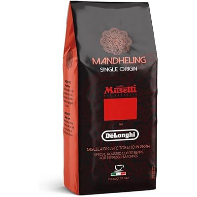 Musetti for DeLonghi Coffee Beans, Mandelin, MB250-MD, Musetti Whole Bean, 250g, 100% Arabica, Espresso, Cappuccino, Cafe Latte, Iced Coffee, Made in Italy