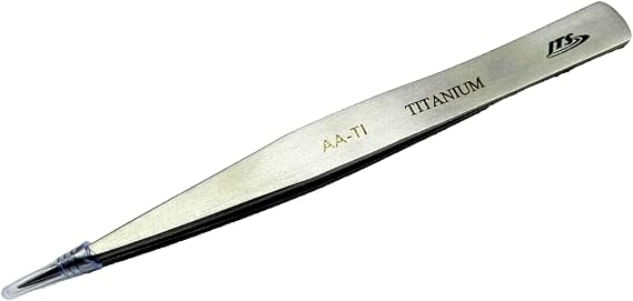 Titanium Tweezer AA-TI Fine Tip Non-Magnetic High Temperature Soldering 5" - A1 By JTS