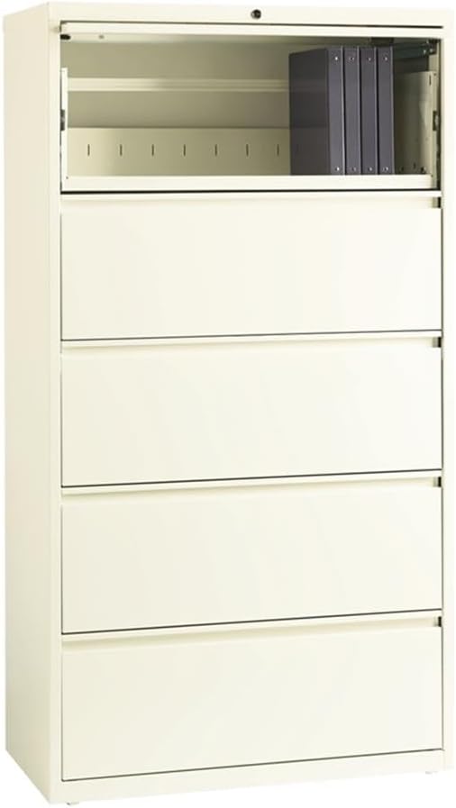 Commercial 5-Drawer Lateral File with Full Width Pull, 36-Inch Wide - Cloud