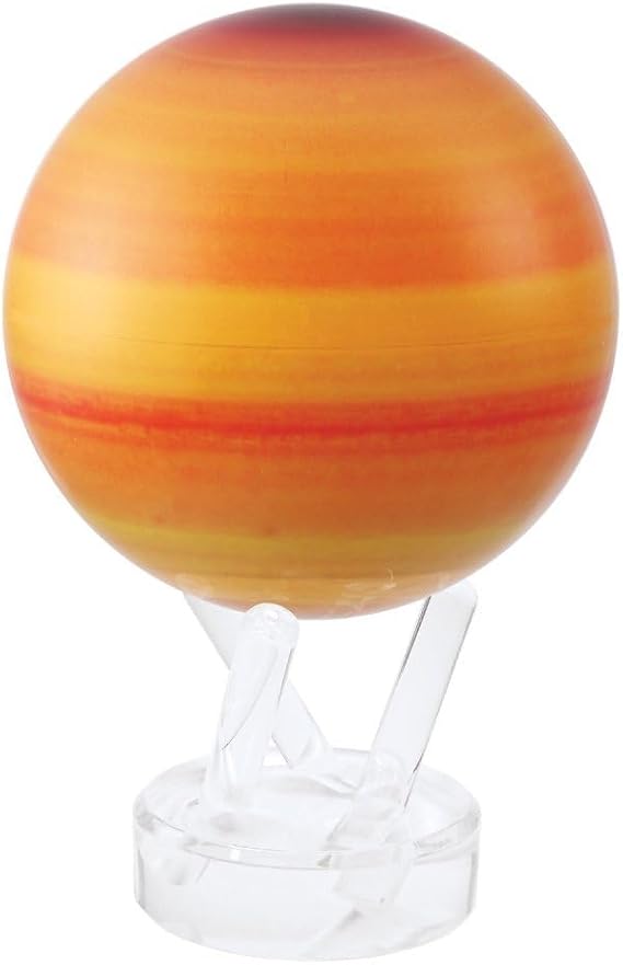 MOVA Self Rotating Globe, Saturn Signature (6") | solar powered globe, no batteries or cords, gift for astronomy lovers, premium kinetic display, space desk decor