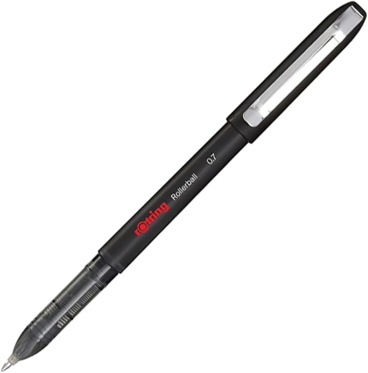 rOtring Rollerball Pen | Fine Point (0.7 mm) for Clear Writing | Black Ink | 12 Count