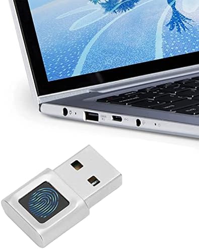 VBESTLIFE USB Fingerprint Reader, Portable Security Key Biometric Fingerprint Scanner for 10 11 32/64 Bits, 360 Degrees Touch Fast Matching