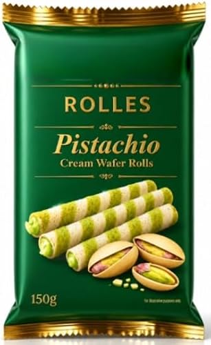 Rolles Pistachio Cream Wafer Rolls 150g (Pack Of 2) "Indulgence in every bite, a moment of pure decadence" Special For Easter