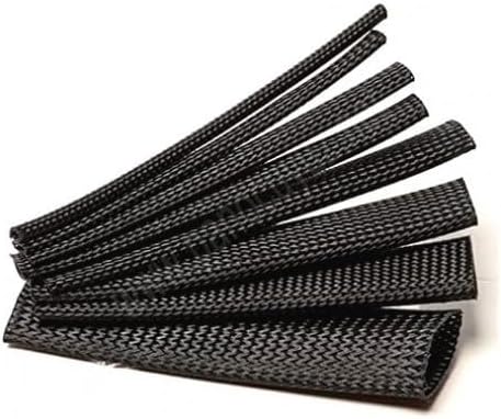 Kablo Toplama Çorabı Seti, 8 Farklı Çap (3-25mm), Siyah, 4 Metre Toplam Uzunluk, PET Polyester