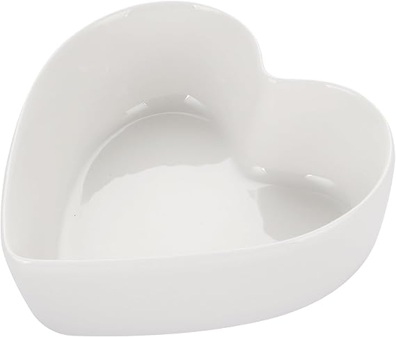 WHJY Cute Heart Shaped Bowls, White Candy Dish, Cute Candy Bowl for Valentines Day, Date Night