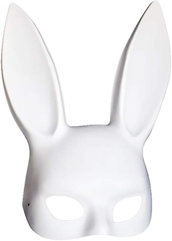 Soochat Bunny Mask Women's Rabbit Mask for Birthday Party Easter Halloween Masquerade Costume Accessory