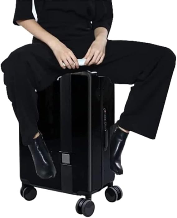Smart Auto-Following Electric Luggage/Board Trolley Case/Mobility Suitcase Car/USB Rechargeable Trolley Case, 100Kg Load (Color : A)