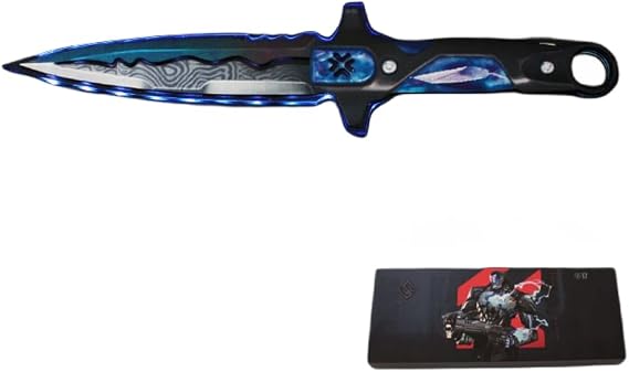 Game Valorant Knife illuminating Model gift for collection blunt Knife (Blue)