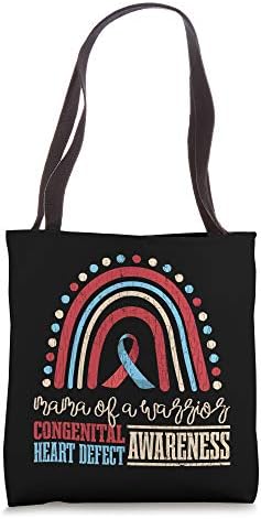 Mama Of A Warrior CHD Congenital Heart Defect Happy Gift Tote Bag