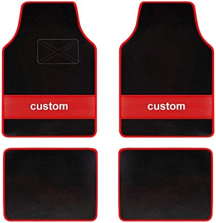 Custom Carpet Heavy Duty Set Automotive Fit for GX,Classic Car Floor Mat All Weather Floor Mats with Anti-Slip Heel Pad,red