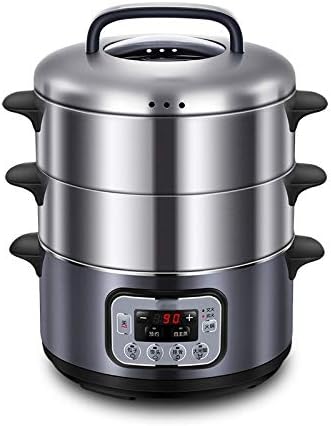 Electric Steamer Household Fish Pot Steel Stainless Steel Three-Layer Electric Food Steamer Multi Cooker(