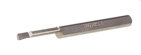 THINBIT BT21AR MICROBIT Uncoated Solid Carbide Boring Tool, .073" Minimum bore, .500" Reach, Round Neck with .010" Projection and 1/8" Shank