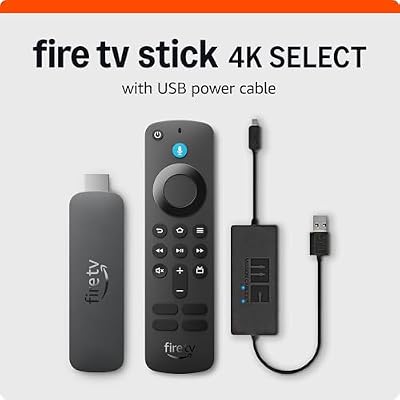 Amazon Fire TV Stick 4K Select bundle with Made for Amazon, USB Power Cable (eliminates the need for AC adapter)
