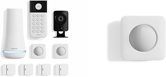 SimpliSafe 9 Piece Home Security System with HD Camera, 4 Entry Sensors, 2 Motion Sensors